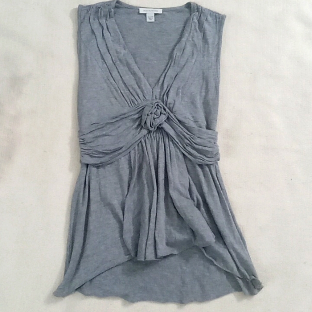 BOSTON PROPER Women XS beautiful gray sleeveless flowy top euc